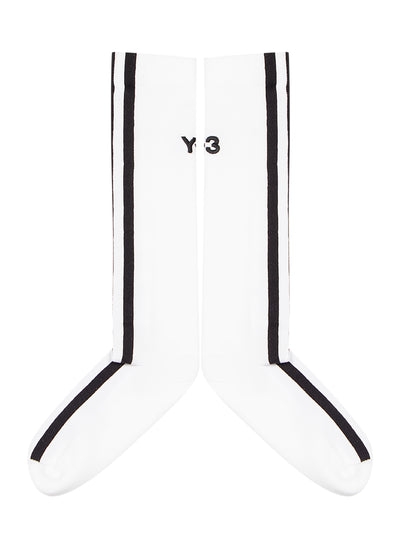Y-3 Stripe Sock (White)