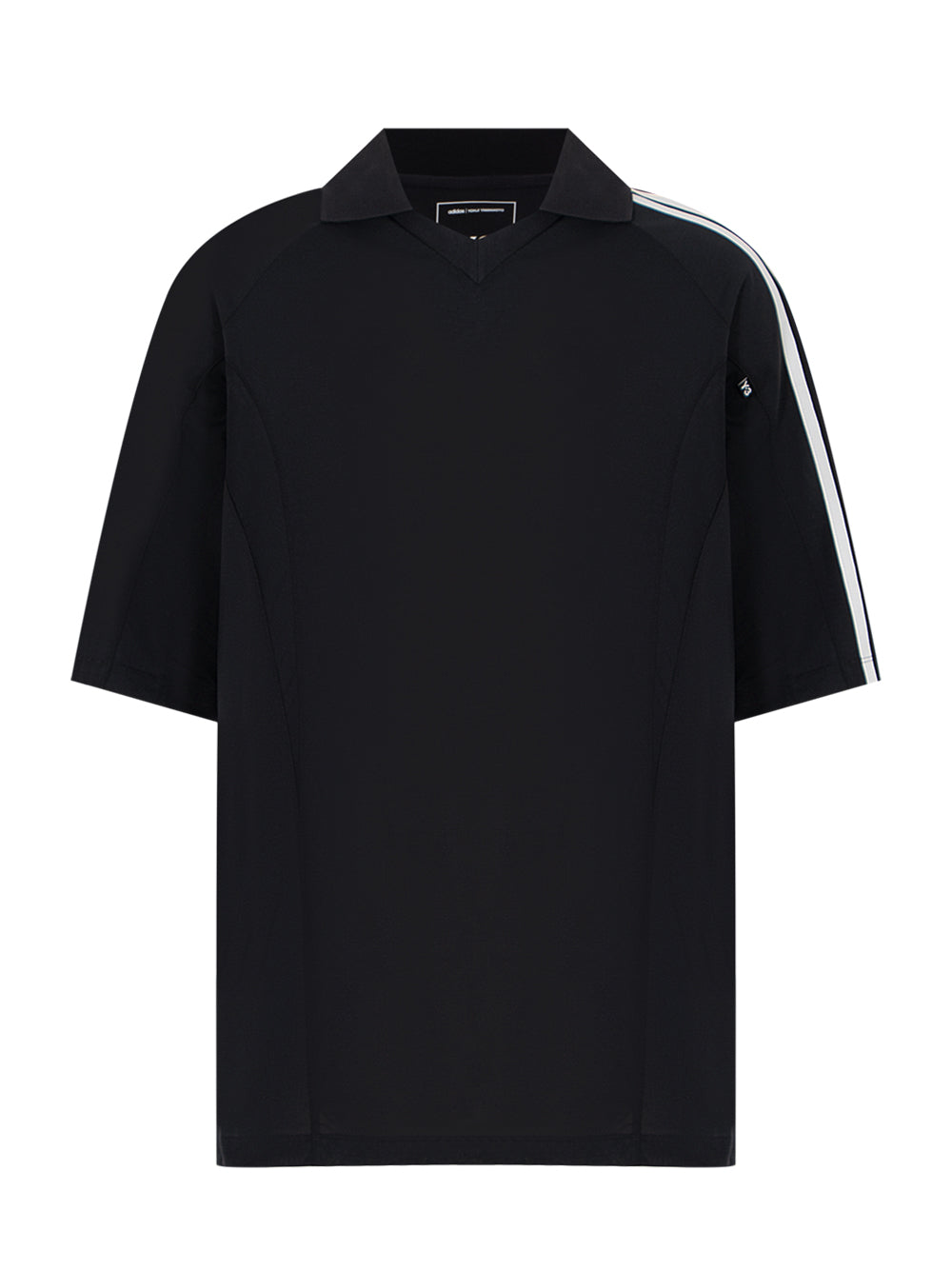 Short Sleeve Cut Line Tee Black