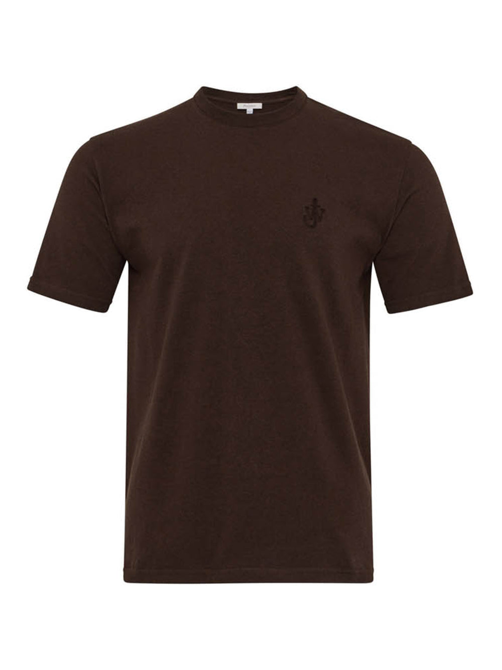Anchor Embroidery T-Shirt Dark Brown Melange