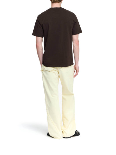 Anchor Embroidery T-Shirt Dark Brown Melange