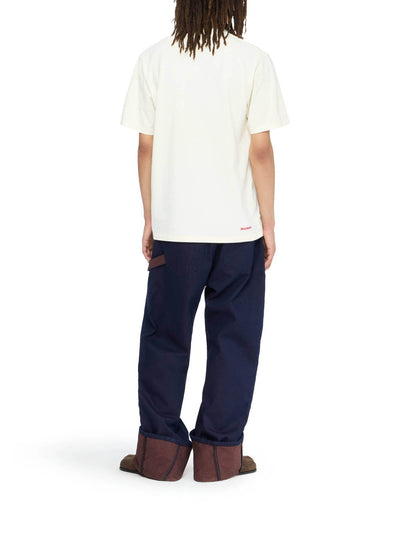 Contrast Embroidery T-Shirt Off White