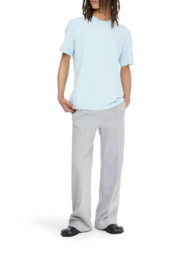 Contrast Embroidery T-Shirt Pale Blue