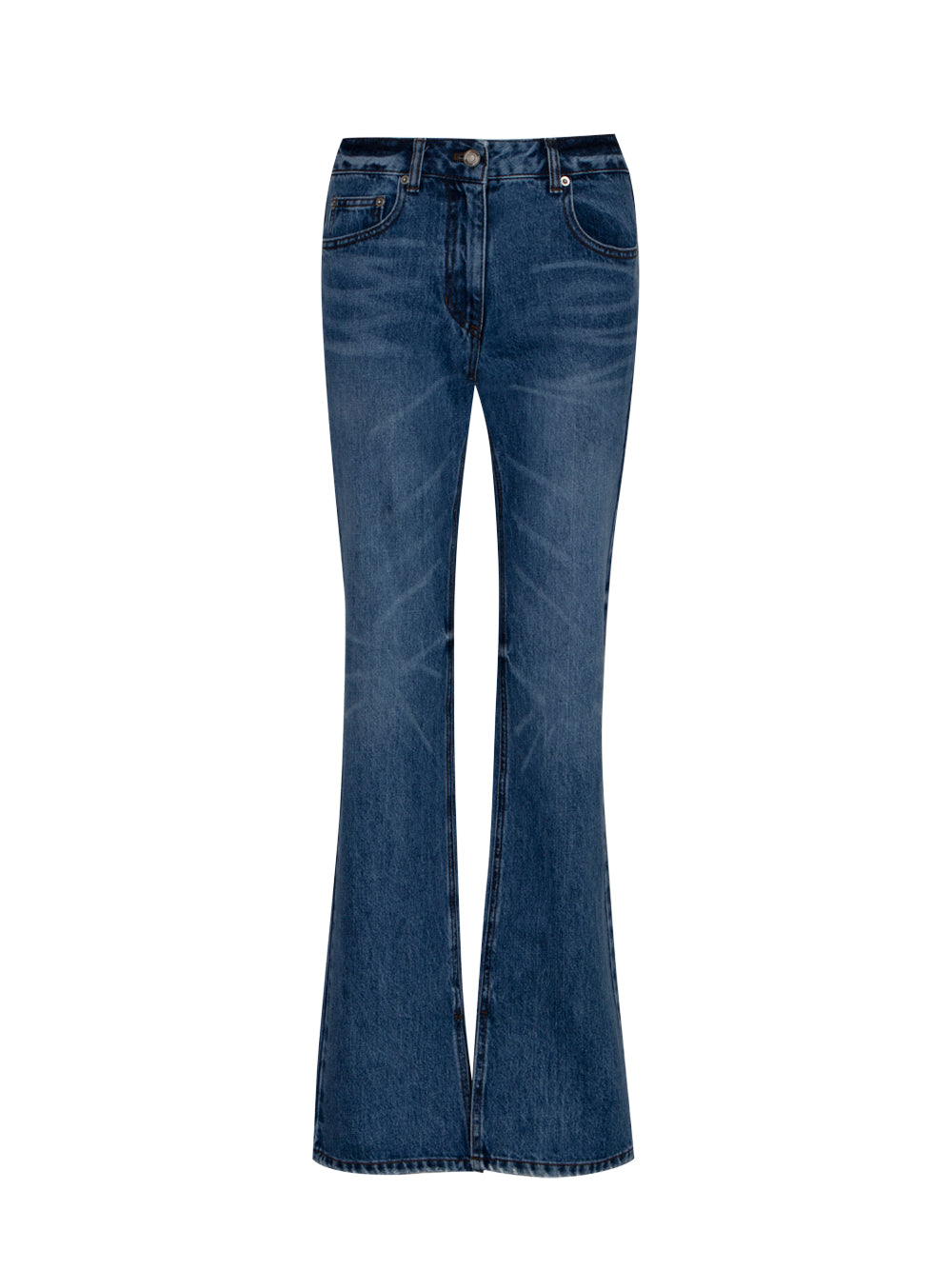 Low-rise Bootcut Denim Pants (Blue)