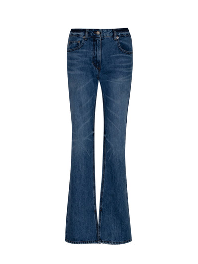 Low-rise Bootcut Denim Pants (Blue)