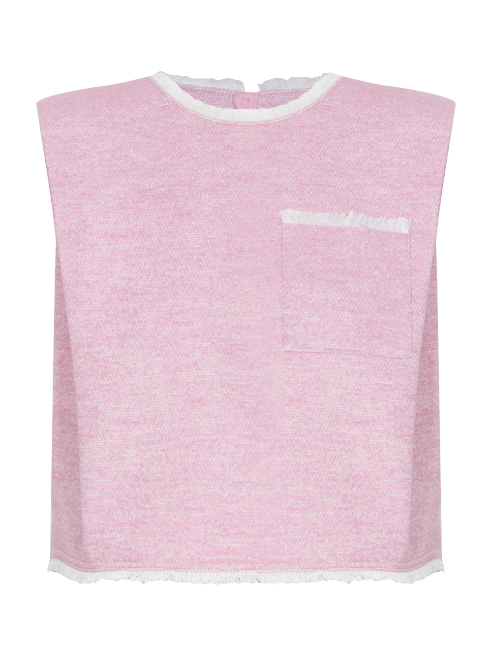 Tweed Sleeveless Top (Pink)