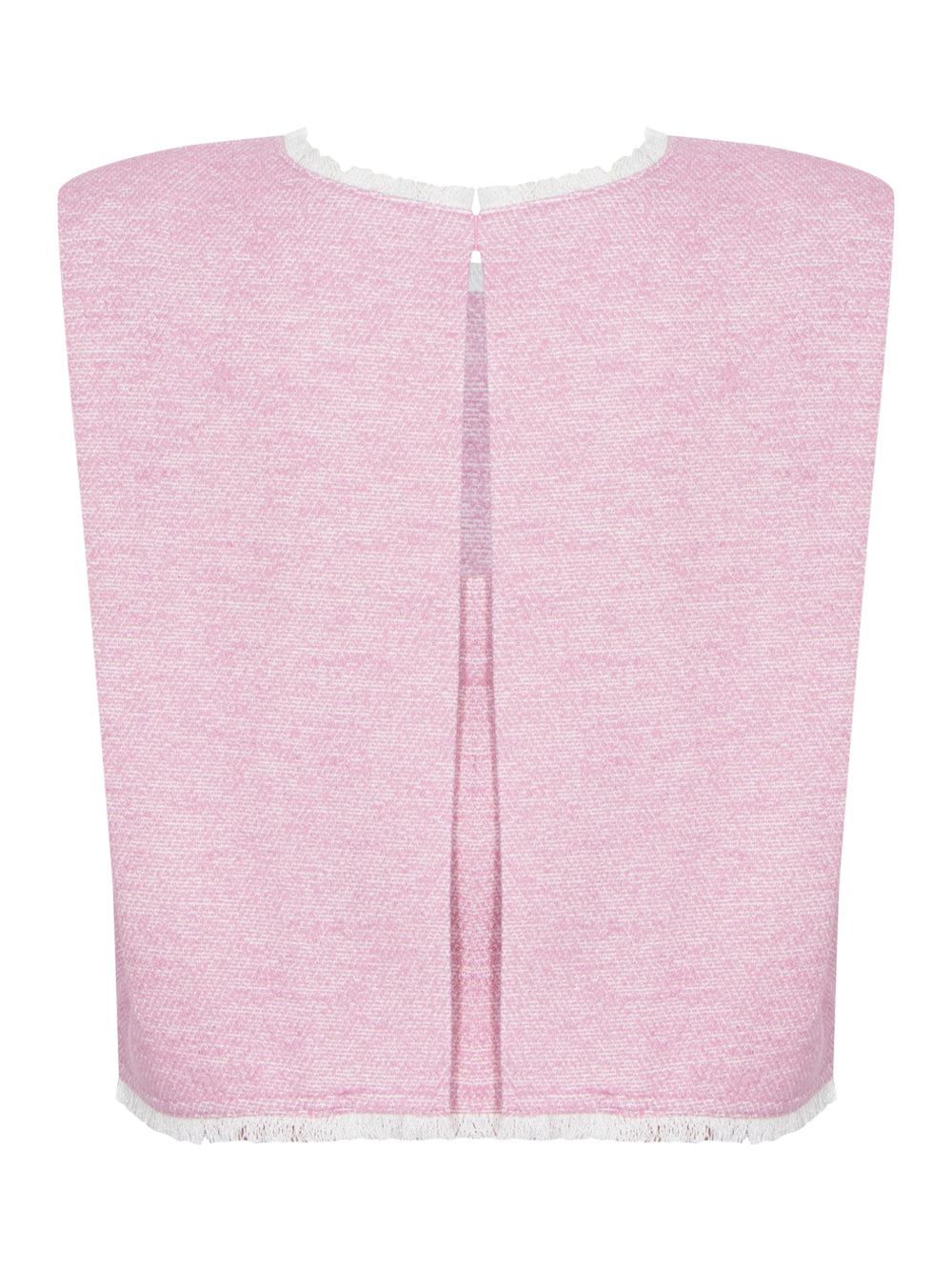 Tweed Sleeveless Top (Pink)