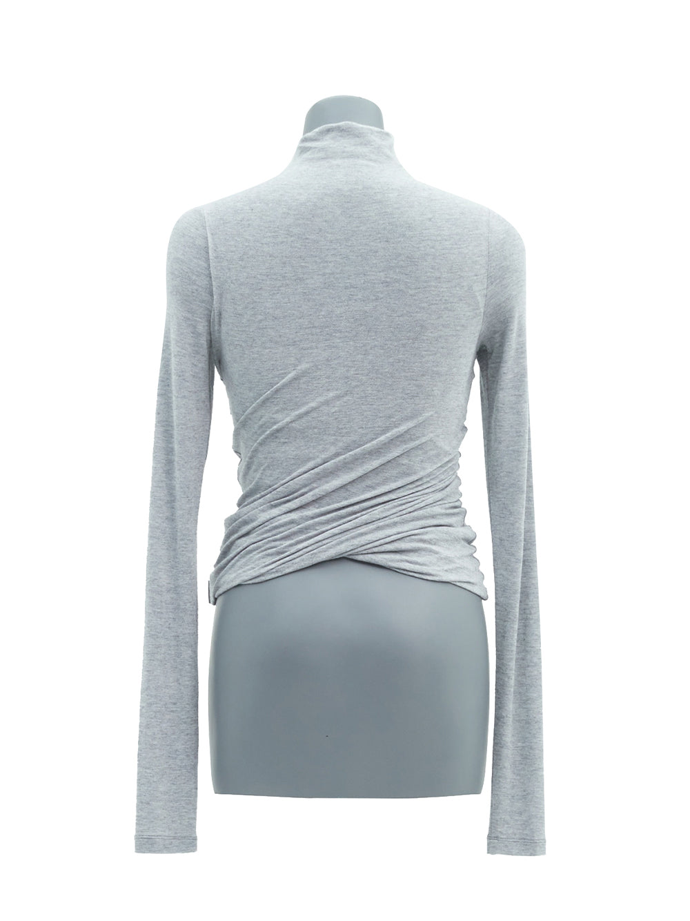 Waist Shirring T-Shirt (Grey)