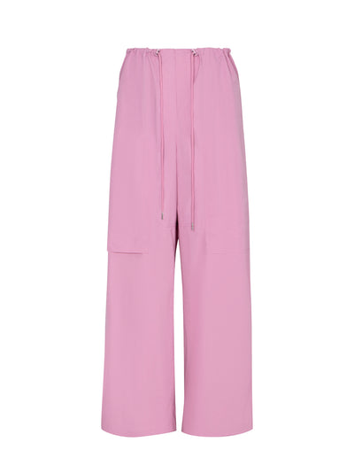 Washed Carpenter Detail String Pants (Pink)