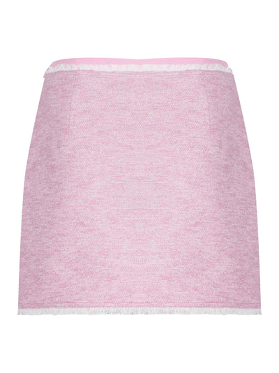 Tweed Mini Skirt Pink