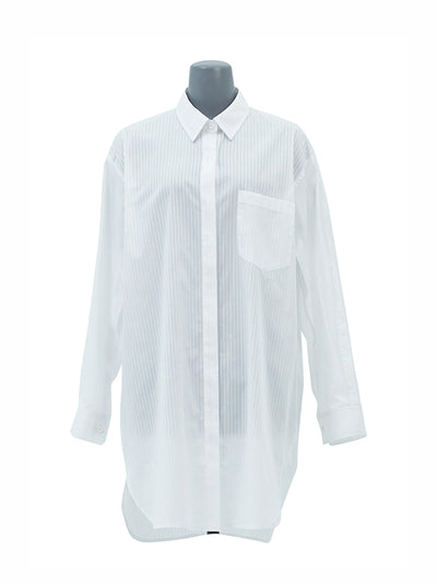 Cut Detail Overfit Shirt - White
