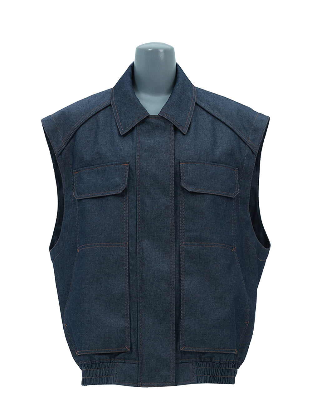 Denim Work Vest - Blue