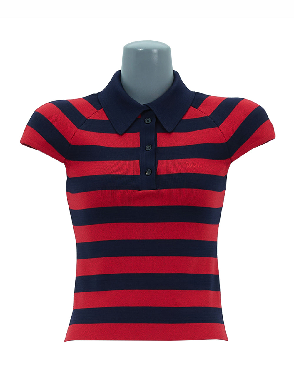 Over Shoulder Stripe Thierry Short Sleeve Pullover - Red