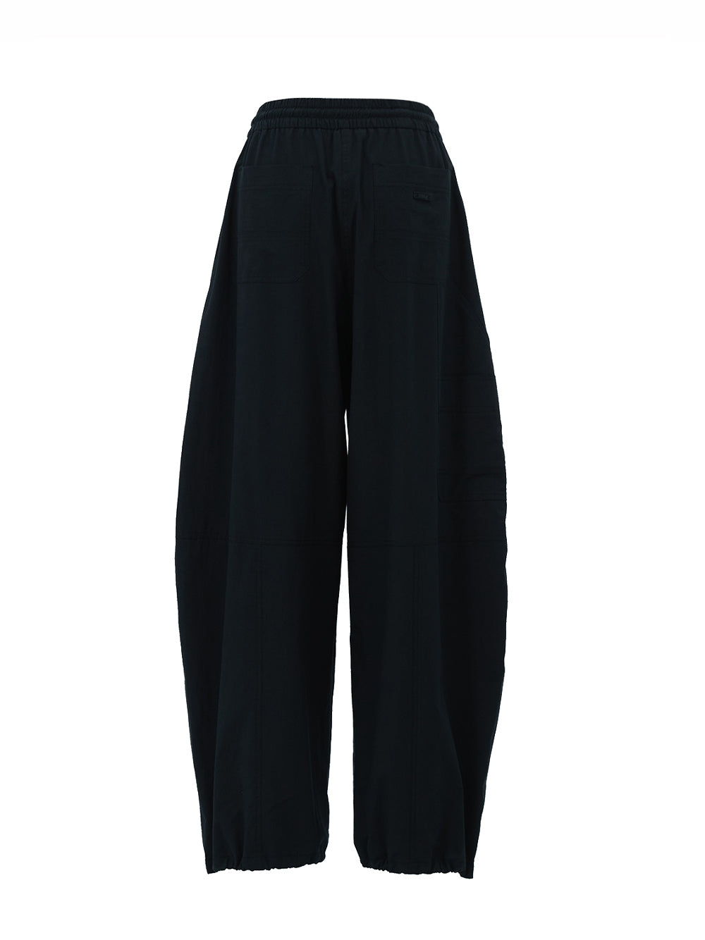Multi-Patch Curved Work Pants - Black