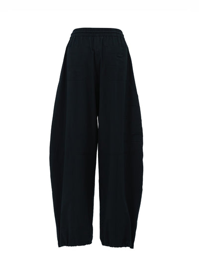 Multi-Patch Curved Work Pants - Black