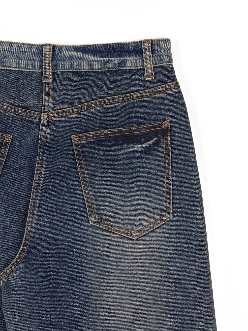 Contrasted Denim Pants S Blue