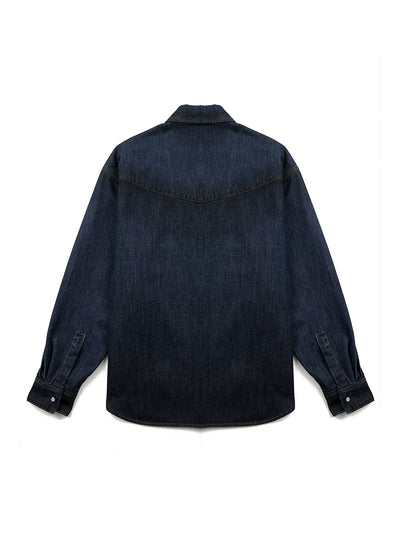 Western Denim Shirt Blue