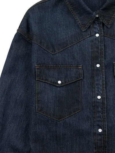 Western Denim Shirt Blue