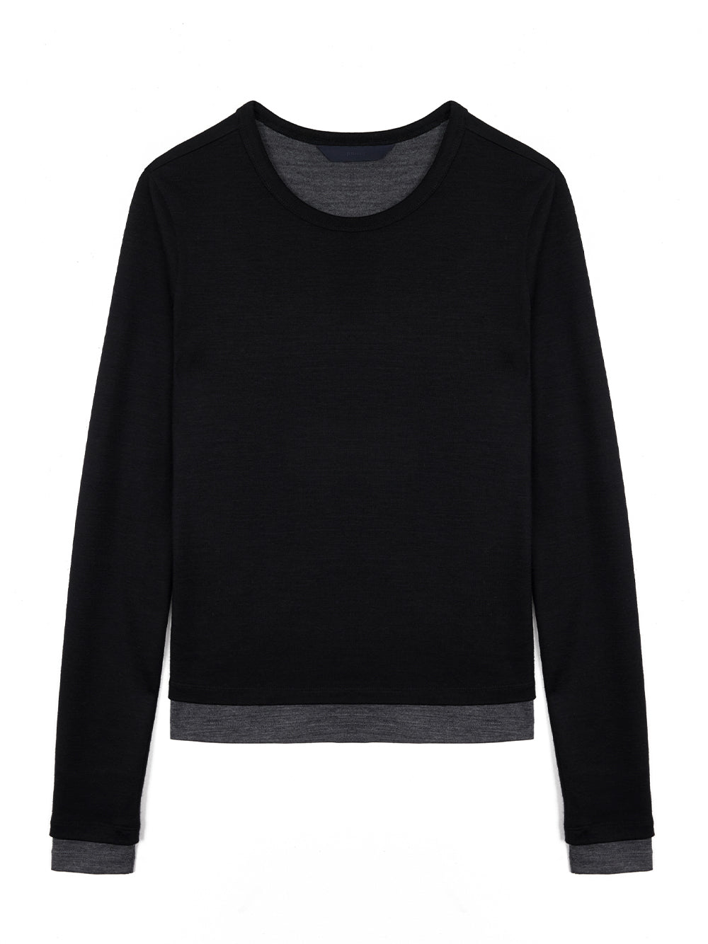 Layered Wool Tshirts Black