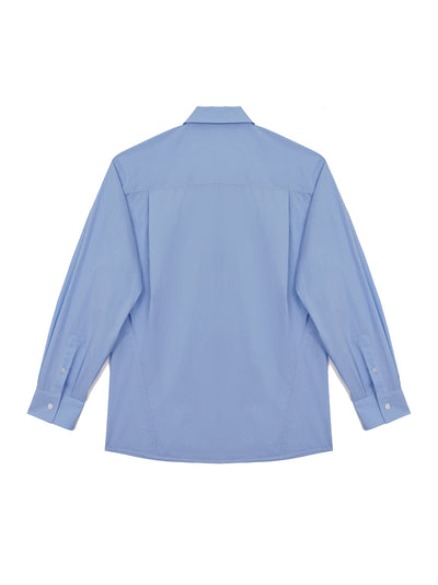 Detachable Scarf Blouse Sky/Blue