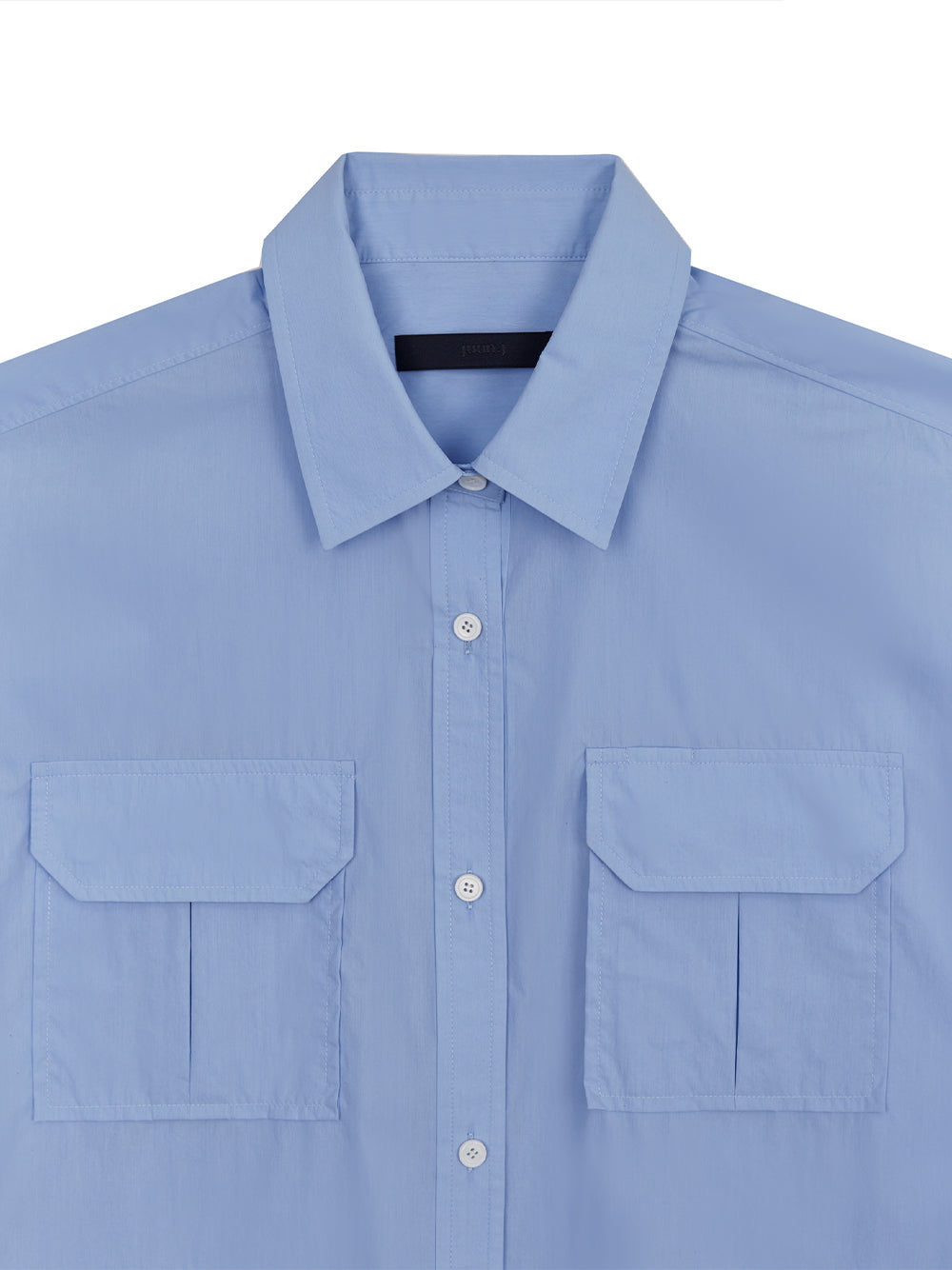 Detachable Scarf Blouse Sky/Blue