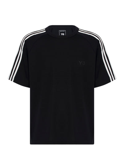 Y-3 Short Sleeve Tee 3-Stripes Black