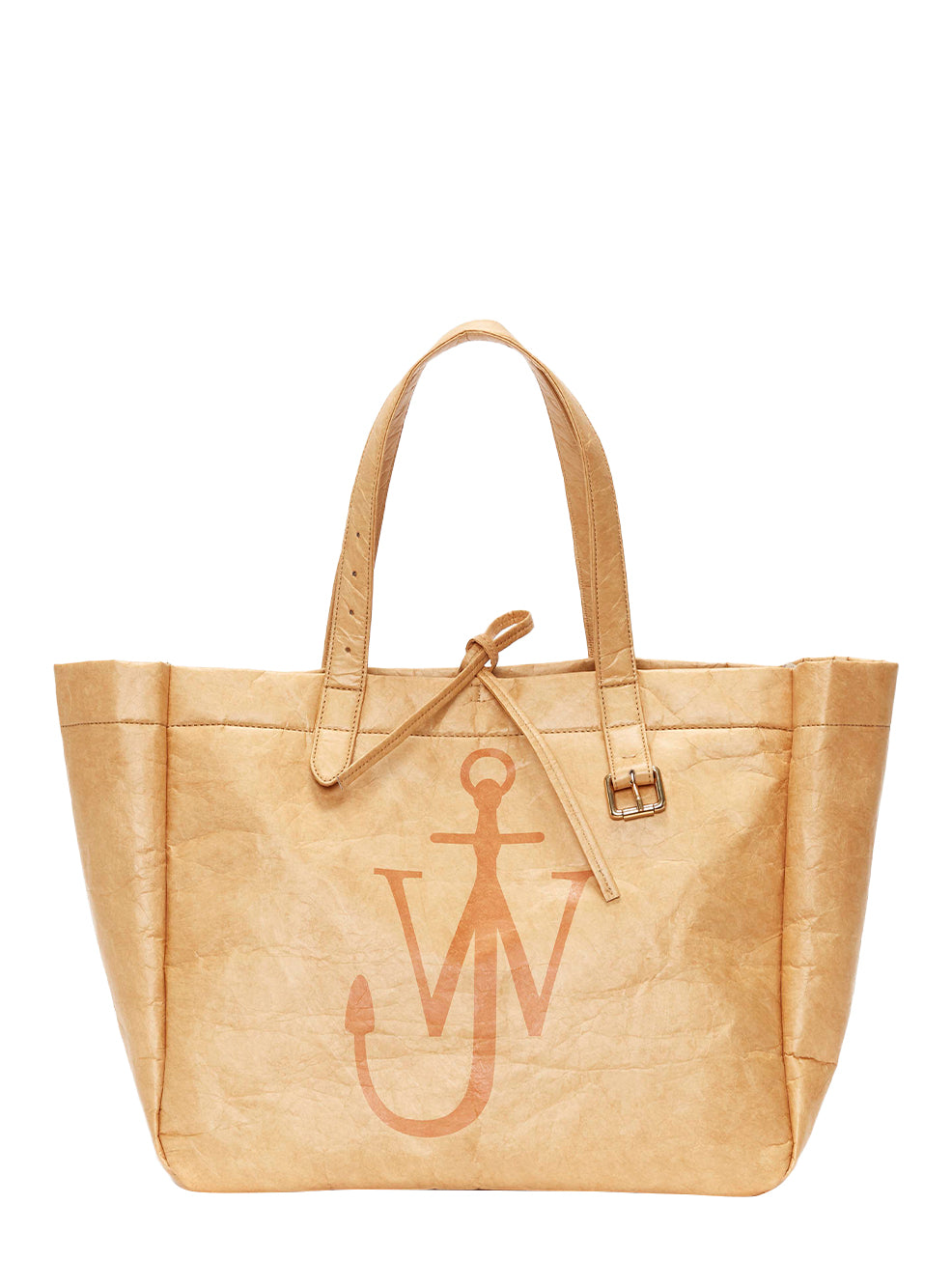 Belt Tote Leather Bag (Beige)