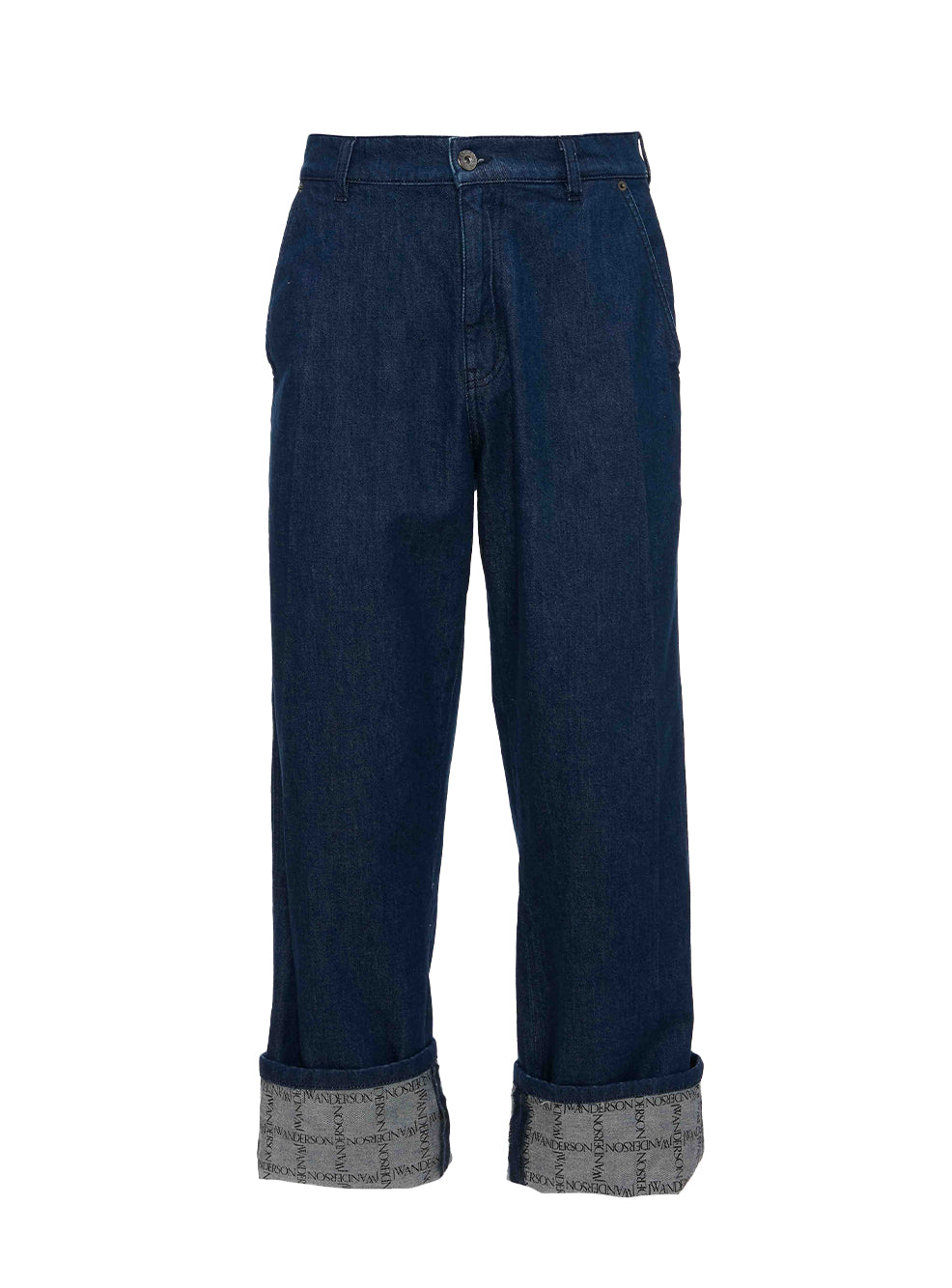 Logo Grid Turn Up Workwear Jeans (Indigo)