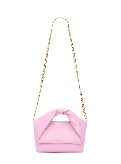 Medium Twister-Leather Top Handle Bag (Pink)