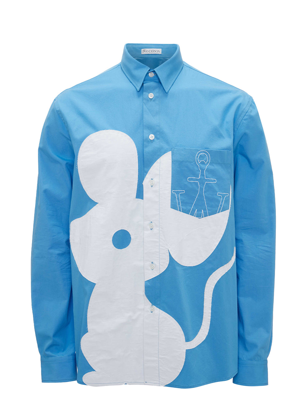 Mouse Applique Shirt (Light Blue)
