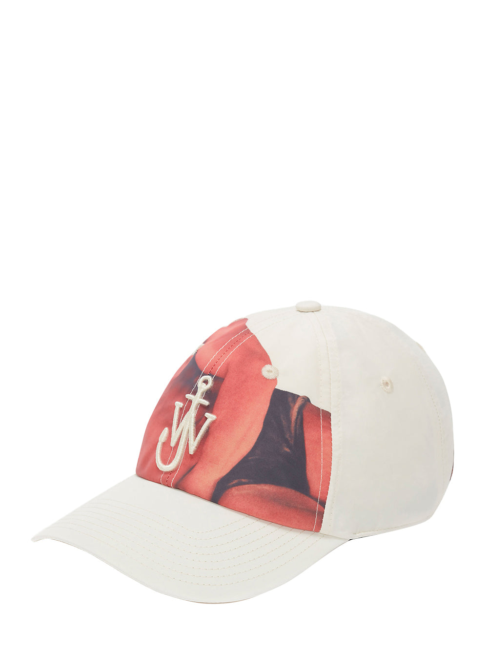 Printed Baseball Cap with Anchor Logo (Off White)