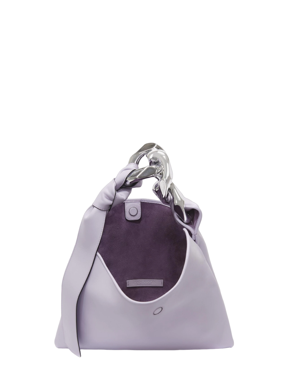 Small Chain Hobo-Leather Bag (Lilac)