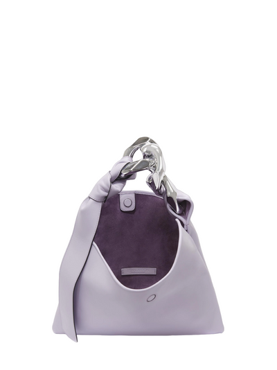 Small Chain Hobo-Leather Bag (Lilac)