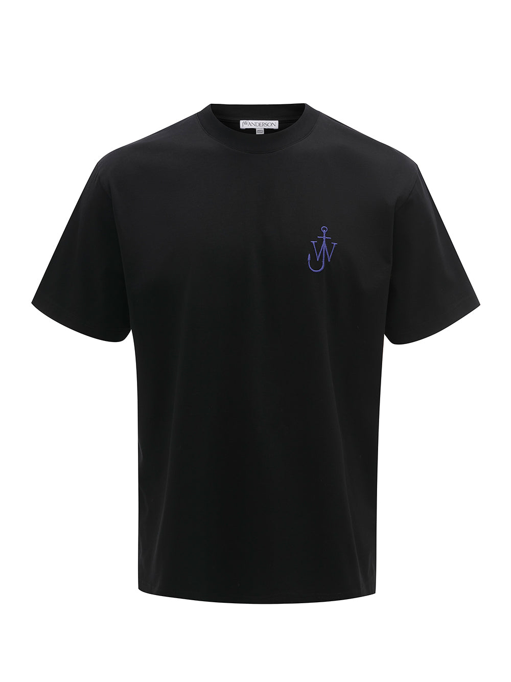 Anchor Embroidery Back Print T-shirt (Black)