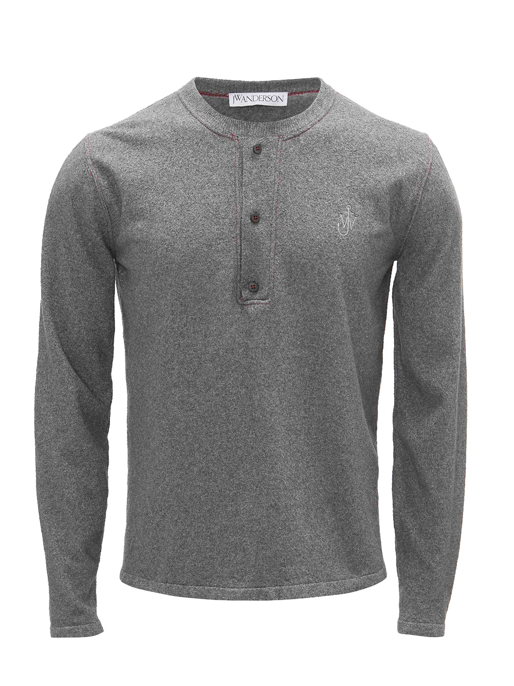 Boucle' Henley Top (Dark Grey)