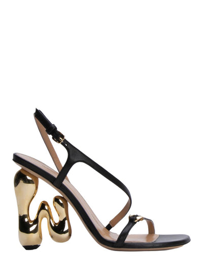 Bubble Heel Sandal (Black)