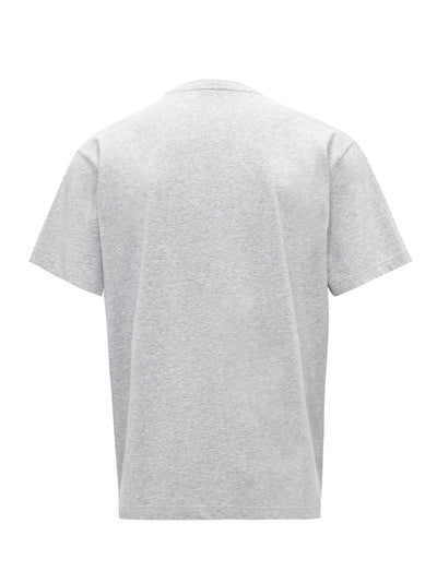 Clay Trompe L'Oeil Print T-Shirt (Grey Melange)