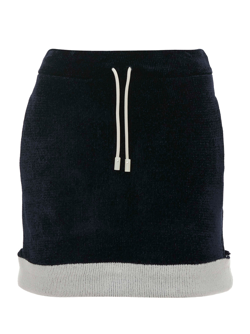 Contrast Hem Chenille Skirt (Navy)