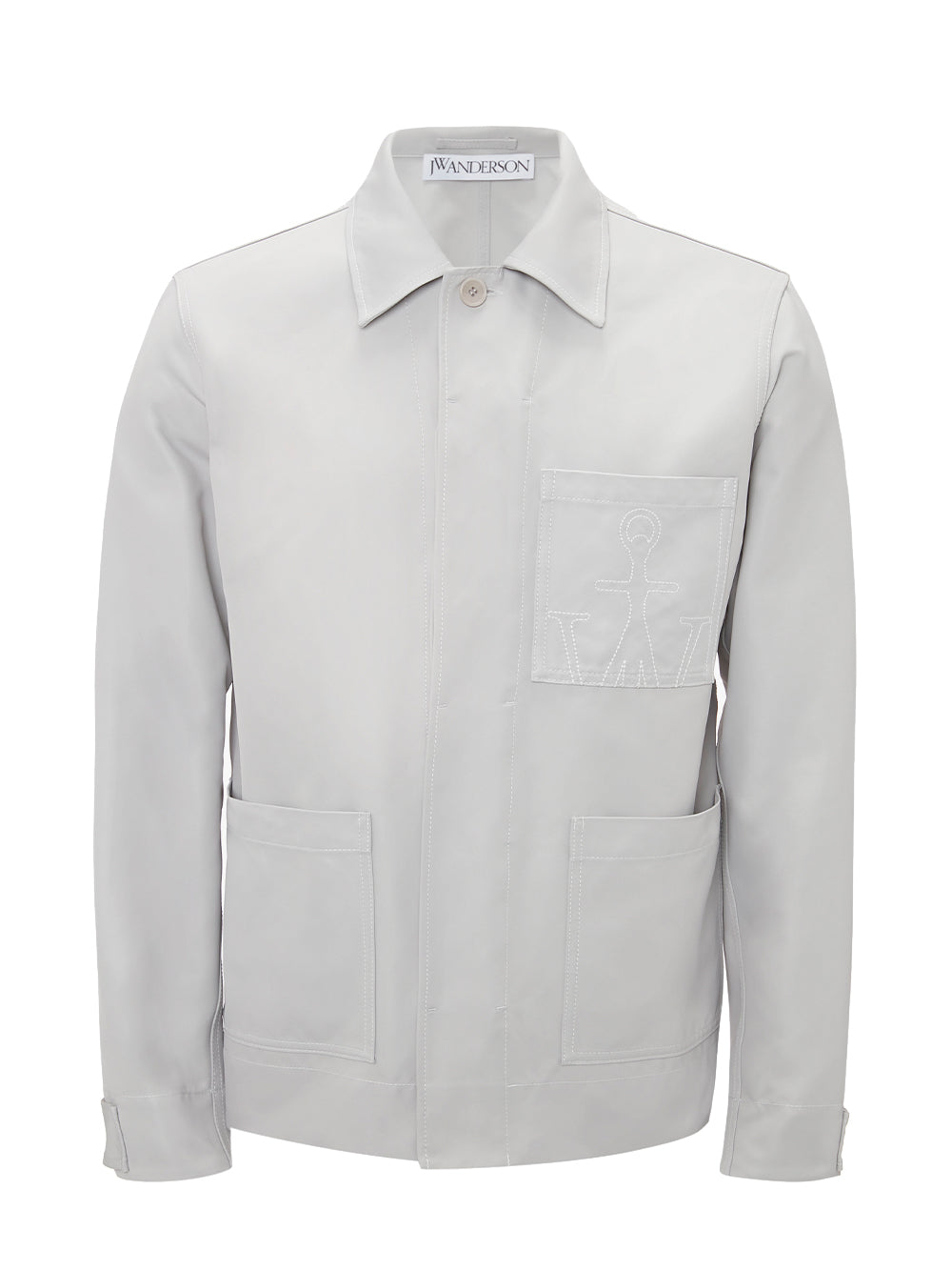 Contrast Seam Workwear Jacket (Dove Grey)