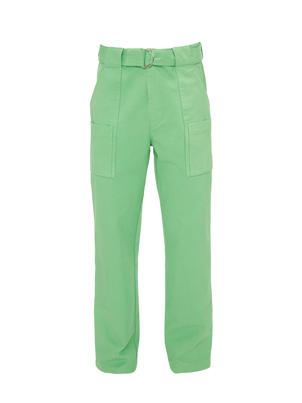 Garment Dyed Cargo Trousers (Lime Green)