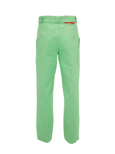 Garment Dyed Cargo Trousers (Lime Green)