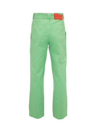 Garment Dyed Cargo Trousers (Lime Green)