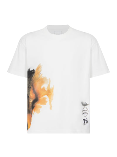 Y-3 Aop Short Sleeve Tee Core White