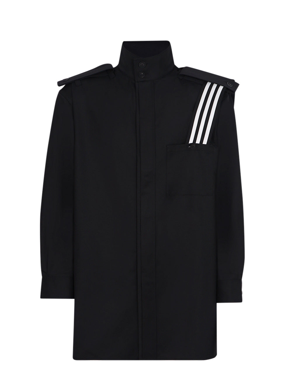 Y-3 Refined Wool Overshirt Black
