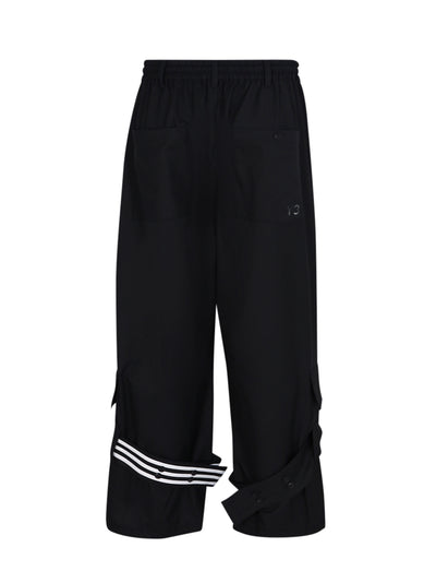 Y-3 Refined Wool Cargo Pants Black