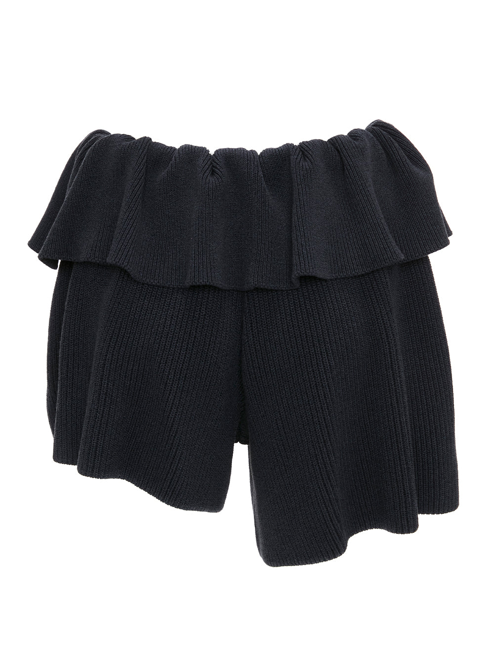 Fold Over Asymmetric Shorts (Navy)