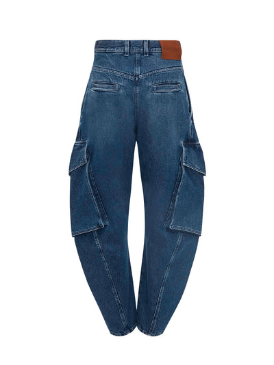 Twisted Cargo Jeans (Blue)