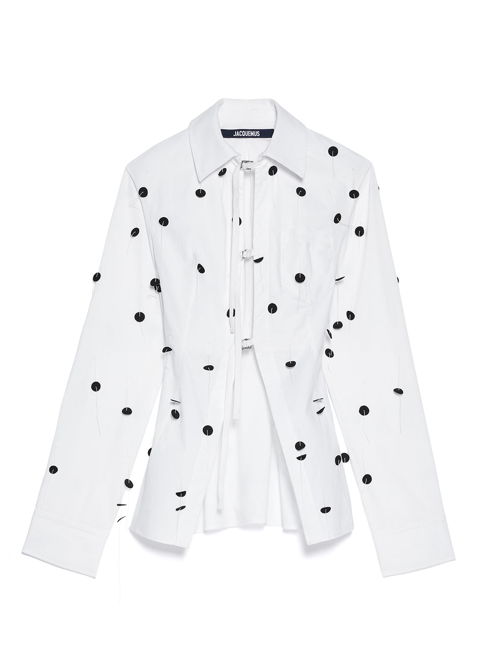La Chemise Lavoir Brodée (White/Black)