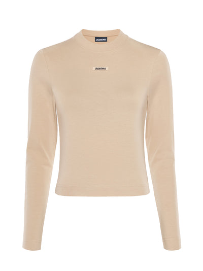 Le T-Shirt Gros Grain Manches Longues (Beige)