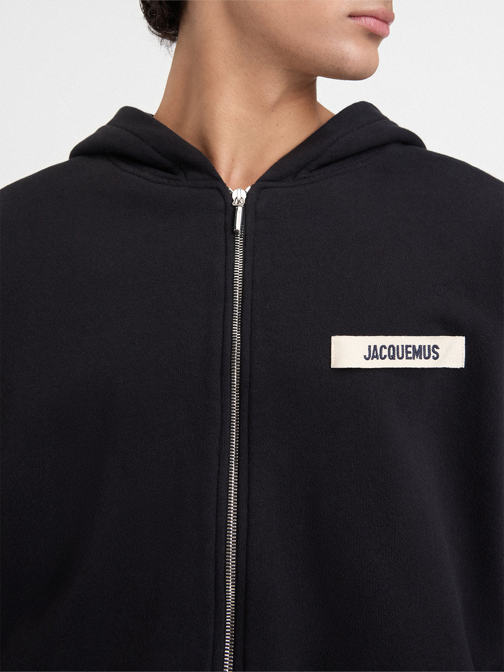 Le Hoodie Zip Gros Grain (Black)