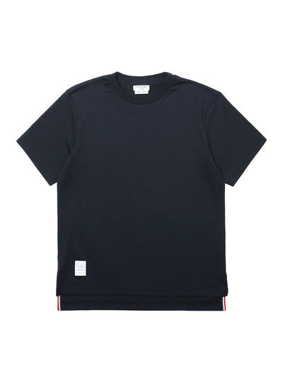 Jersey Relaxed Side Slit Tee (Navy)